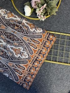 Retro Rüzgarı Pamuk Soft Şal-089605-Tarçın