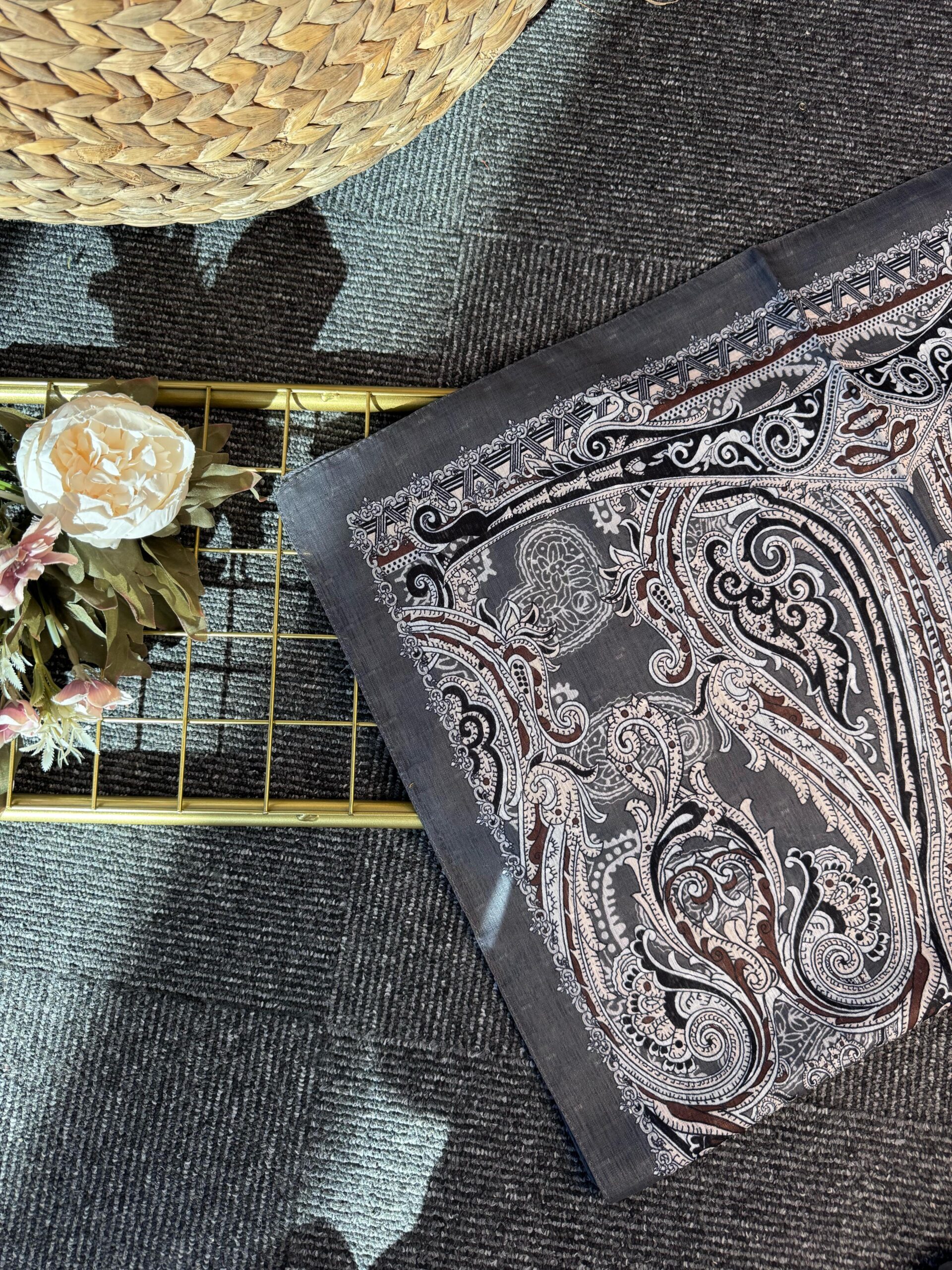 Saray Yolu Naturel Pamuk-678345-Füme