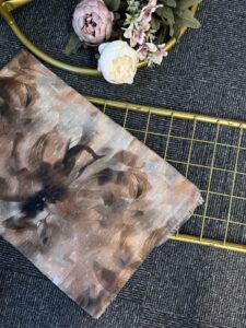 Floral Paısley Naturel Pamuk Desen Şal -741852-Toprak Gölgesi