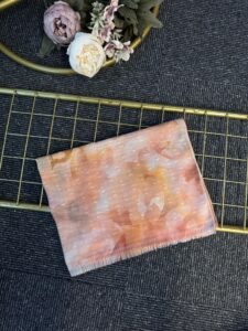 Floral Paısley Naturel Pamuk Desen Şal -741852-Şeftali Köpüğü