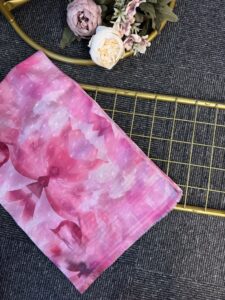 Floral Paısley Naturel Pamuk Desen Şal -741852-Pembe Amber