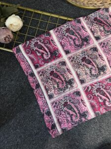 Zemheri Motif Pamuk  Şal-665544-Gül