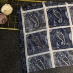 Zemheri Motif Pamuk  Şal-665544-Gece mavi