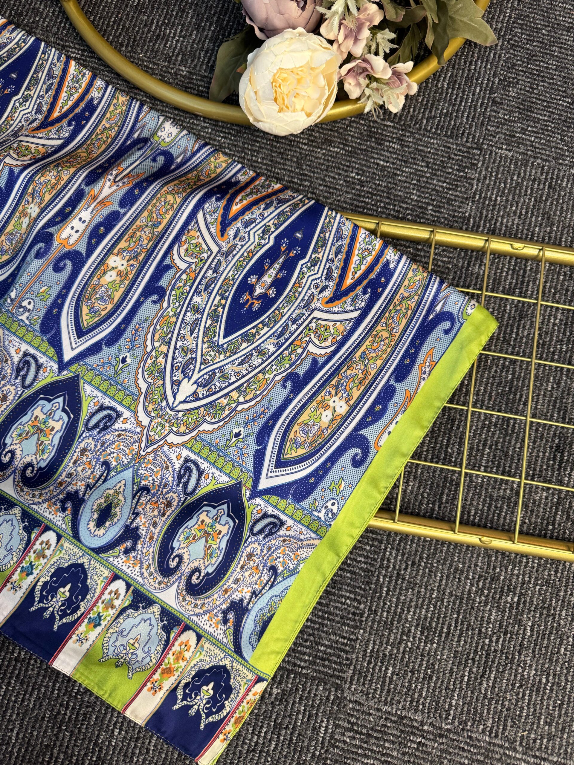 Anka Desen Vual İpek Şal-768568-Lime