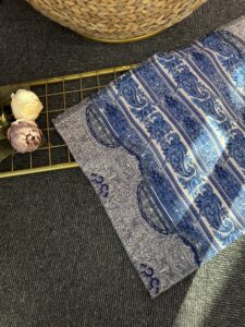 Gölgede Zarafet Pamuk Şal-545765-Gök Mavi