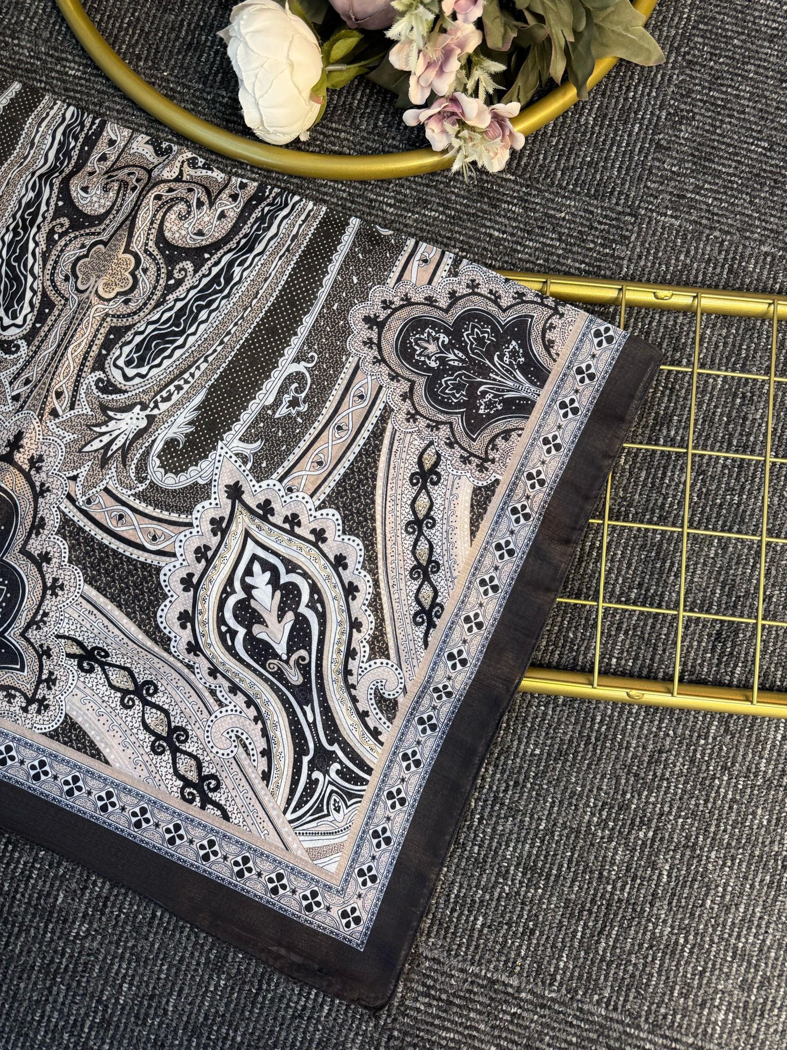 Rüya Sarayı Pamuk Şal-900080-Sütlü Kahve