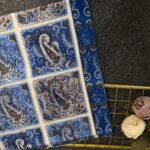 Zemheri Motif Pamuk  Şal-665544-Gök Mavi