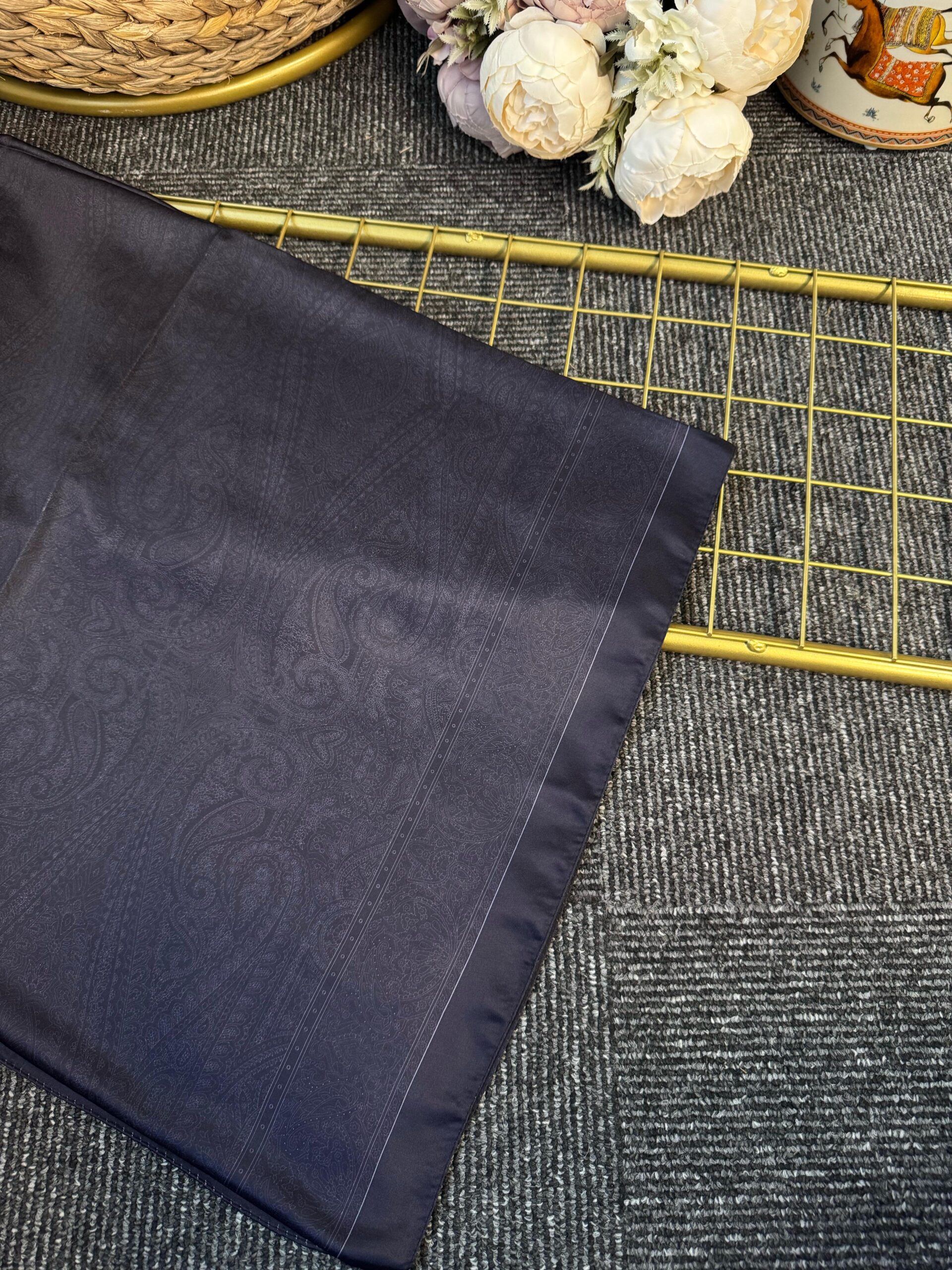 Nisyan  Vual İpek Şal-901465-Lacivert