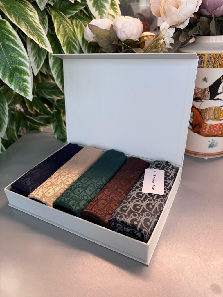 Dior Desen İthal Yün İpek 5'li Şal – Avantajlı Şal Seti