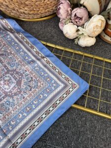 Lavinya  Vual İpek Şal -4031152-Bebe  Mavisi