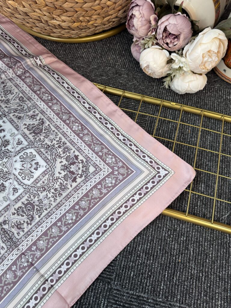 Lavinya  Vual İpek Şal -4031152-Somon