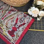 Zamansız Motif Vual İpek Şal-487934-Kırmızı