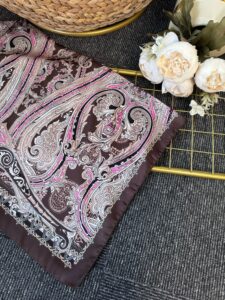 Zamansız Motif Vual İpek Şal-487934-Kahve