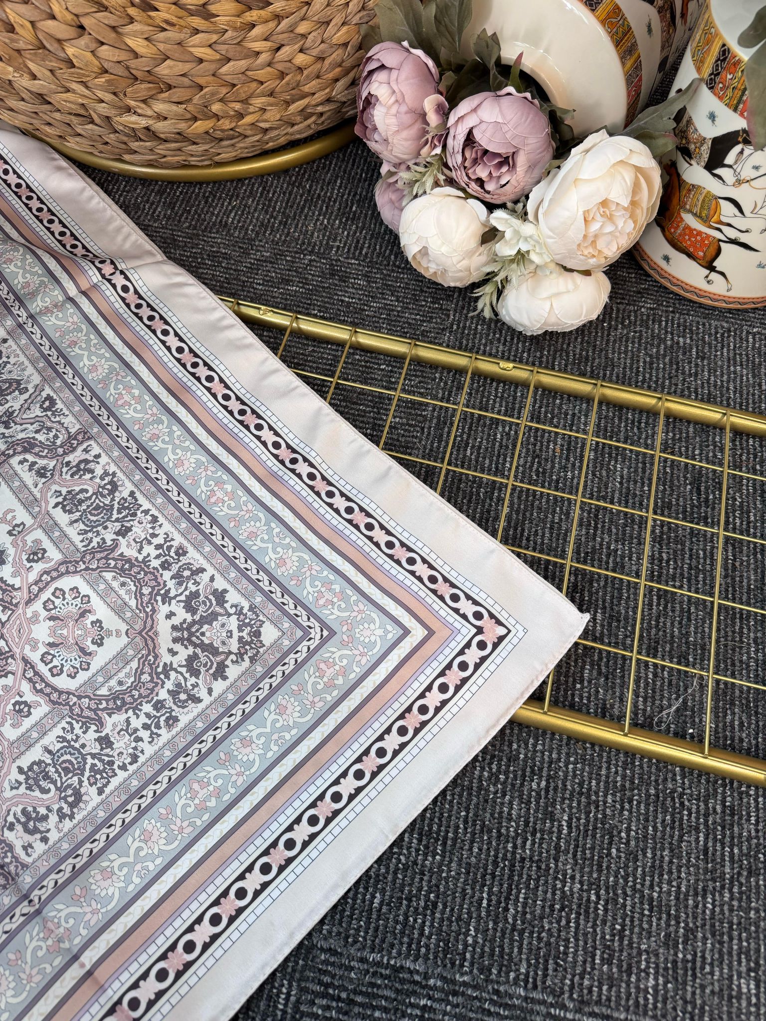 Lavinya  Vual İpek Şal -4031152-Bej