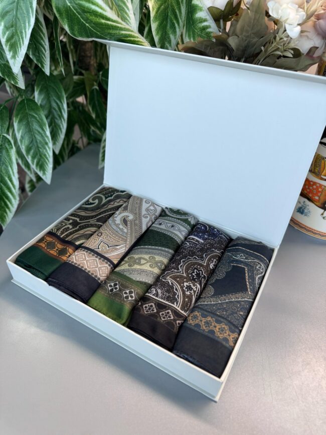 Etnik  Desen Pamuk Şal Avantajlı Kutu Set