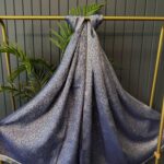 Mihri Etnik Desen Kaşmir Şal -321456-Mavi