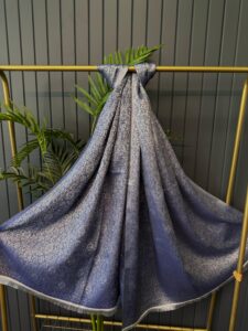 Mihri Etnik Desen Kaşmir Şal -321456-Mavi