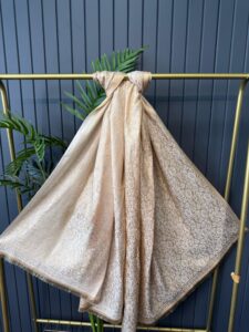 Mihri Etnik Desen Kaşmir Şal -321456-Gold