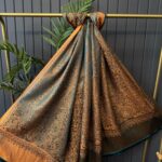 Alin  Etnik Desen Kaşmir Şal -321457-Zümrüt