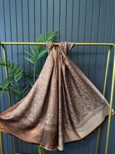 Alin  Etnik Desen Kaşmir Şal -321457-Tarçın