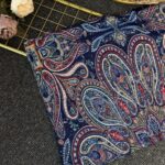 Sarmaşık  Pamuk  Şal-565106-Lacivert