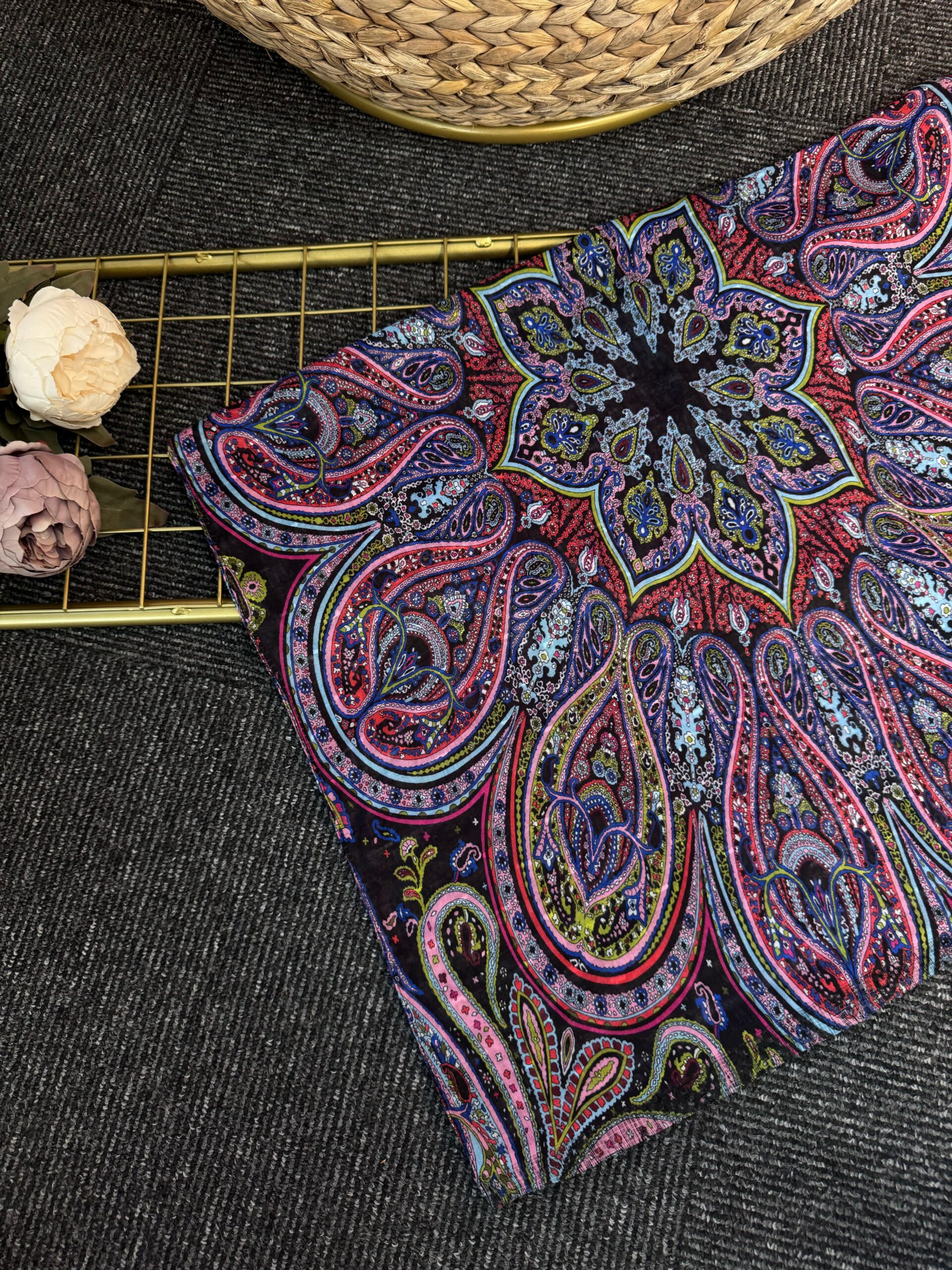 Sarmaşık  Pamuk  Şal-565106-Şeker Pembesi