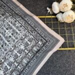 Vintage  Desen Naturel ipek Şal-010203-TAŞ