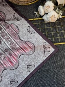 Diamond  Desen Vual İpek Şal-030405-Kahve