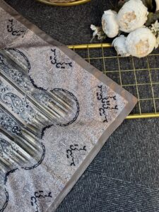 Diamond  Desen Vual İpek Şal-030405-Latte