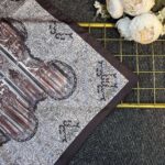 Diamond  Desen Vual İpek Şal-030405-Acıkahve