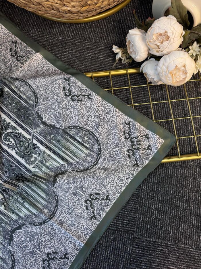 Diamond Desen Vual İpek Şal-030405-Çağla