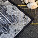 Diamond  Desen Vual İpek Şal-030405-Siyah