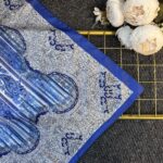 Diamond  Desen Vual İpek Şal-030405-Mavi