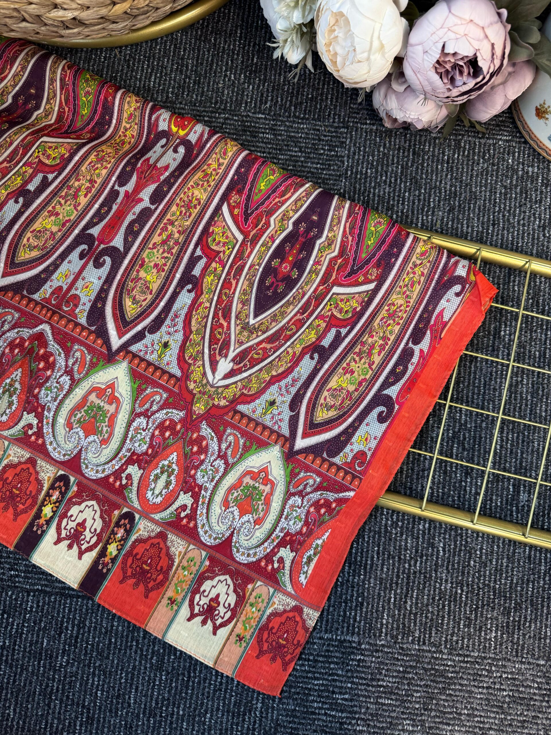 Solina Doğal Pamuk  Şal -465144-Portakal Rüyası