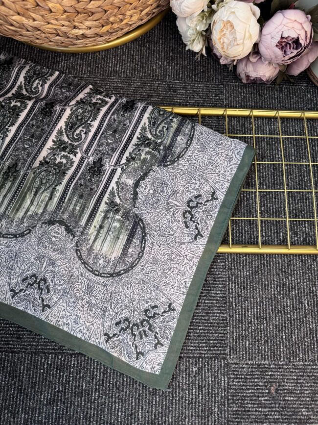 Solea  Desen Pamuk Soft Şal-040506-Açıkyeşil