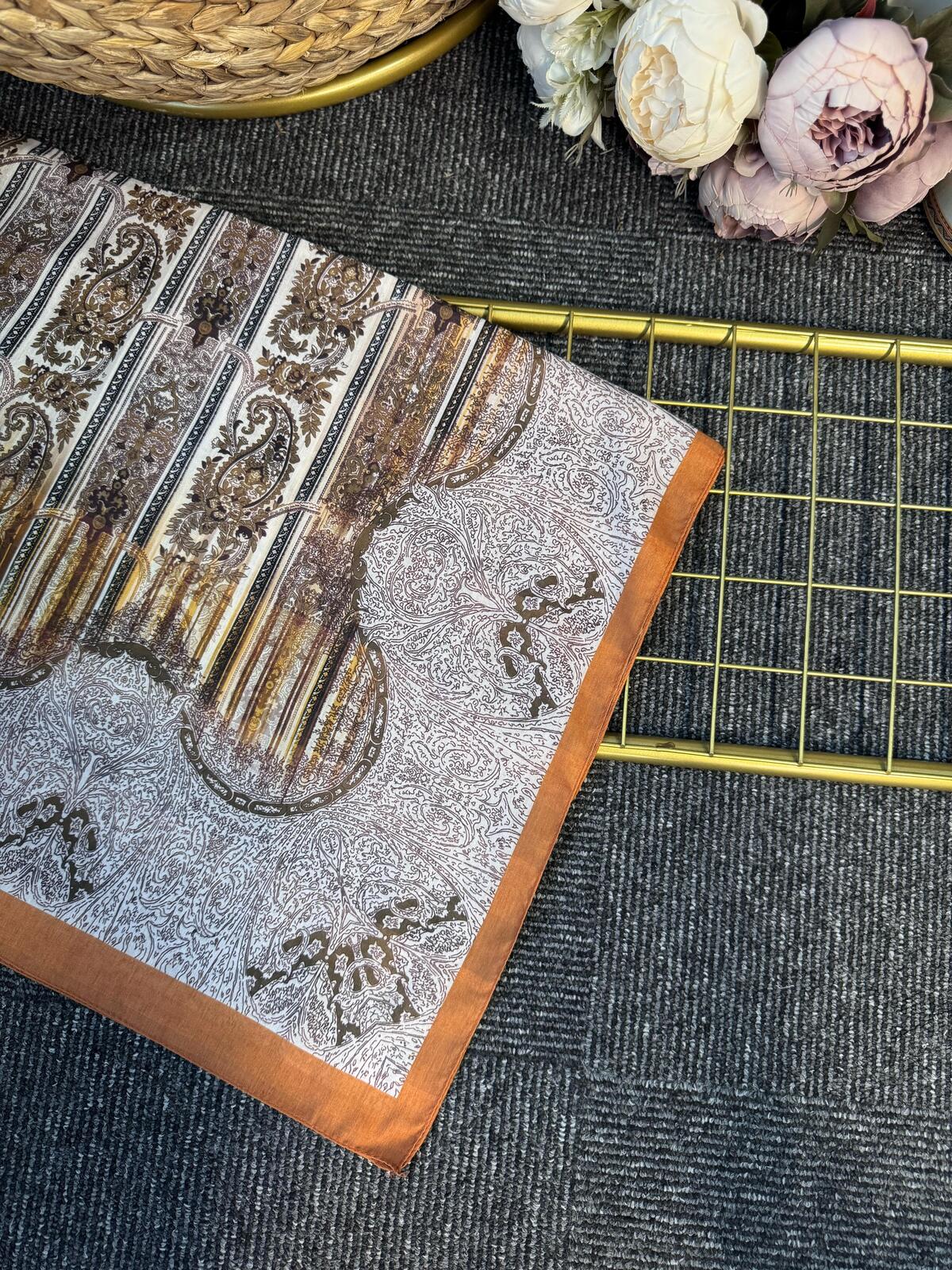 Solea  Desen Pamuk Soft Şal-040506-Oranj