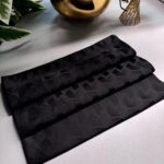 Mücevher Desen Pamuk İpeksi Jakar Şal -49326-Siyah