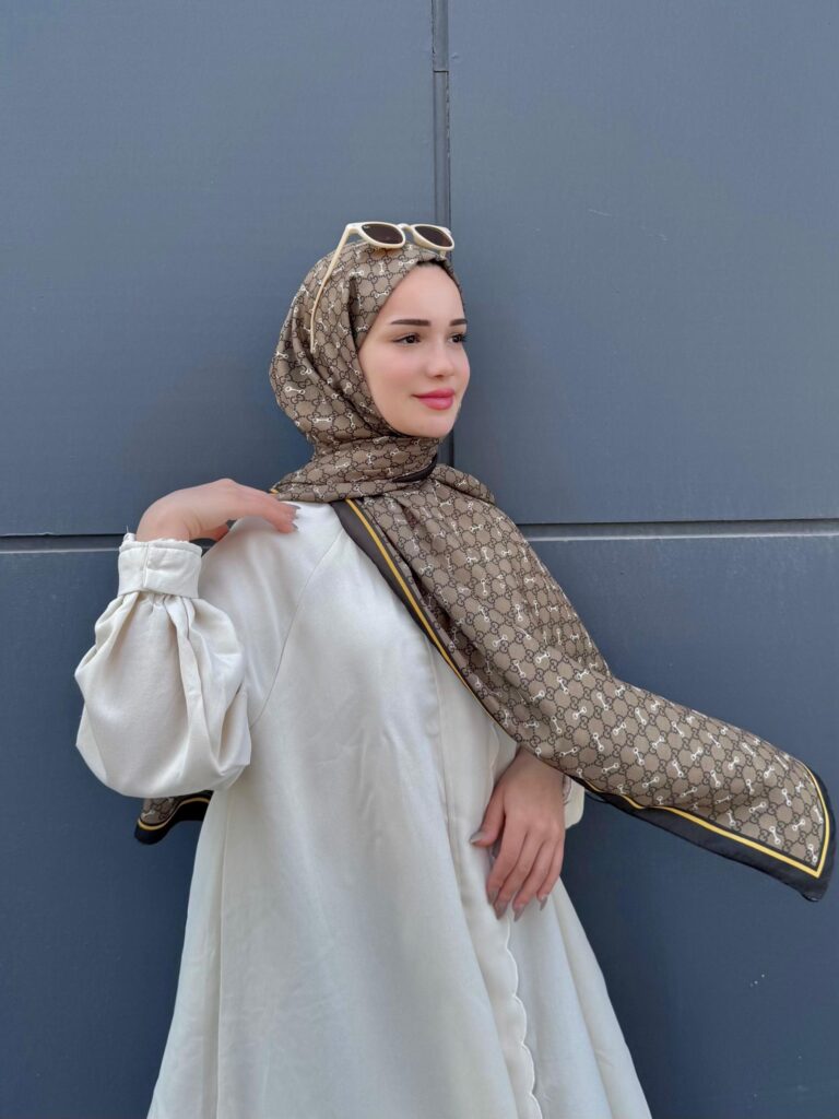 Yaldızlı Desen Pamuk Şal-110000- Siyah