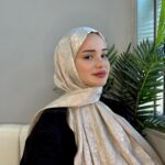 Hürrem Sultan Kendinden Dokulu Çift Taraflı Şal-2000-Altın Kül