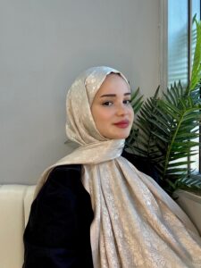 Hürrem Sultan Kendinden Dokulu Çift Taraflı Şal-2000-Altın Kül