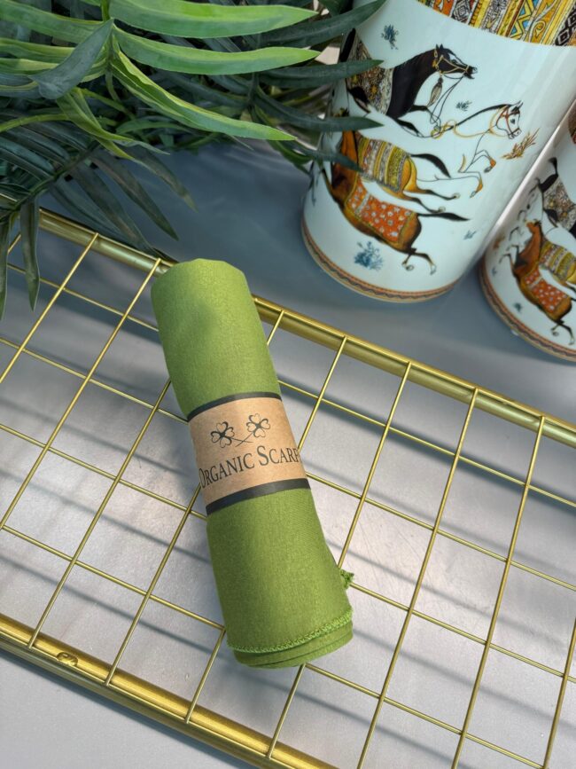 Organic Scarfs Tesettür Penye Şal Hijap Modeli -Zeytin Dalı
