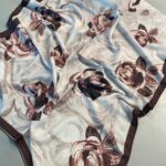 Summer Rose  Desen Pamuk İpek Şal-120000-Acıkahve