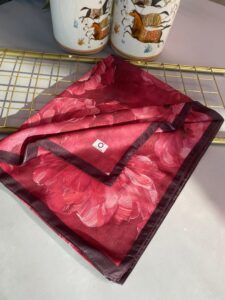 Rosaline Desen Pamuk İpek Şal-13000-Begonvil