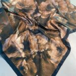 Rosaline Desen Pamuk İpek Şal-13000-Ağaç Kabuğu