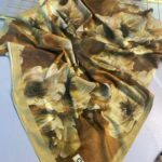 Rosaline Desen Pamuk İpek Şal-13000-Günbatımı Sarısı