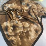 Rosaline Desen Pamuk İpek Şal-13000-Kahve