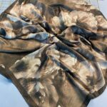 Rosaline Desen Pamuk İpek Şal-13000-Mocha