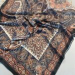 Nakkaş Desen Pamuk İpek Şal-10003-Somon