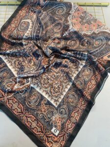 Nakkaş Desen Pamuk İpek Şal-10003-Somon