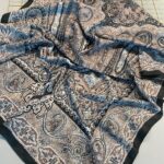 Nakkaş Desen Pamuk İpek Şal-10003-Latte